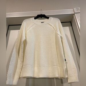 Gap~NWOT~Neutral~Cream~Open Stitch Crochet~Long Sleeve~Pullover Sweater~Size M